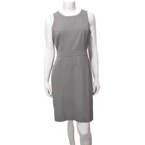 J. Crew Suiting Gray Sleeveless Shift Dress